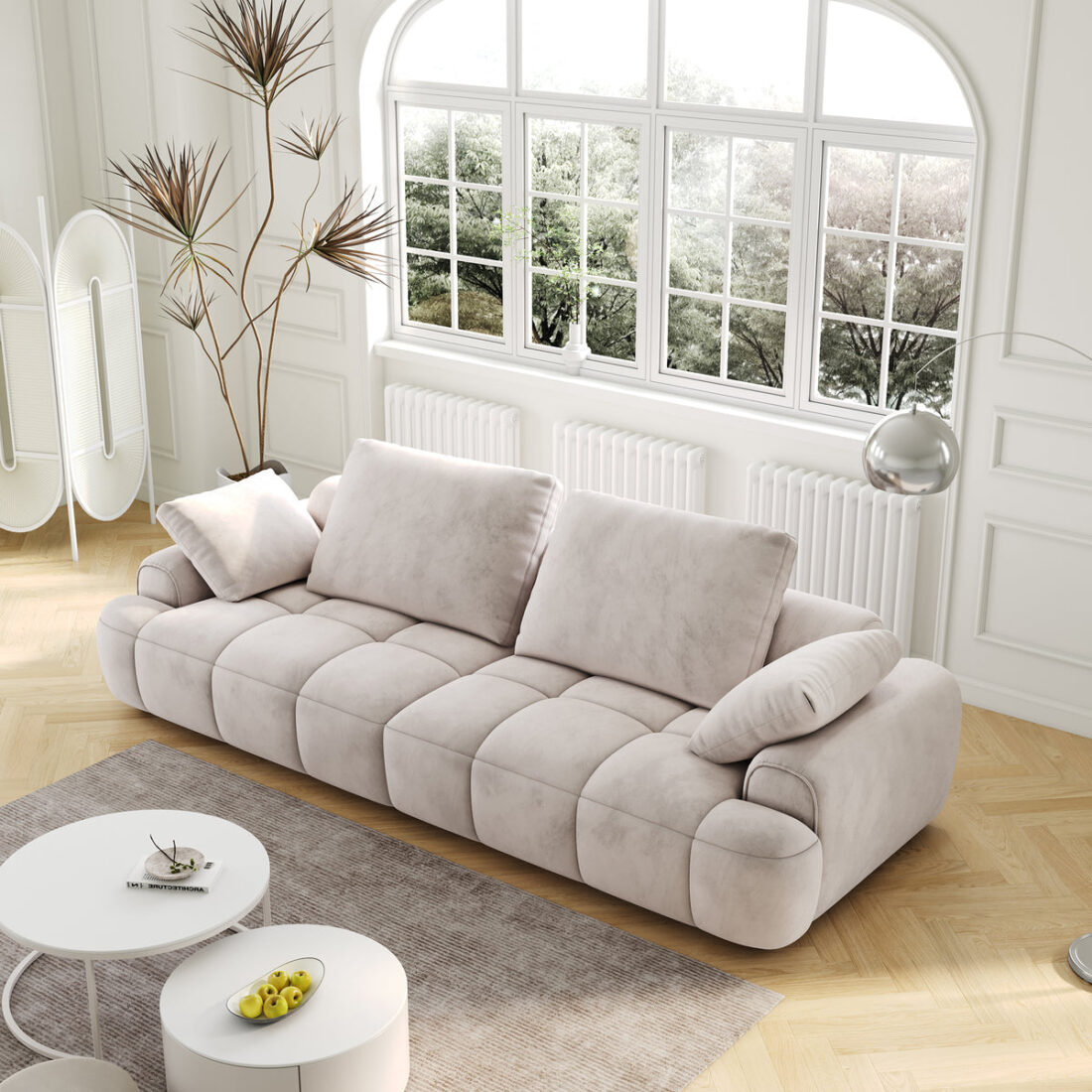 كنبة جلد  فاخرة H-EX131